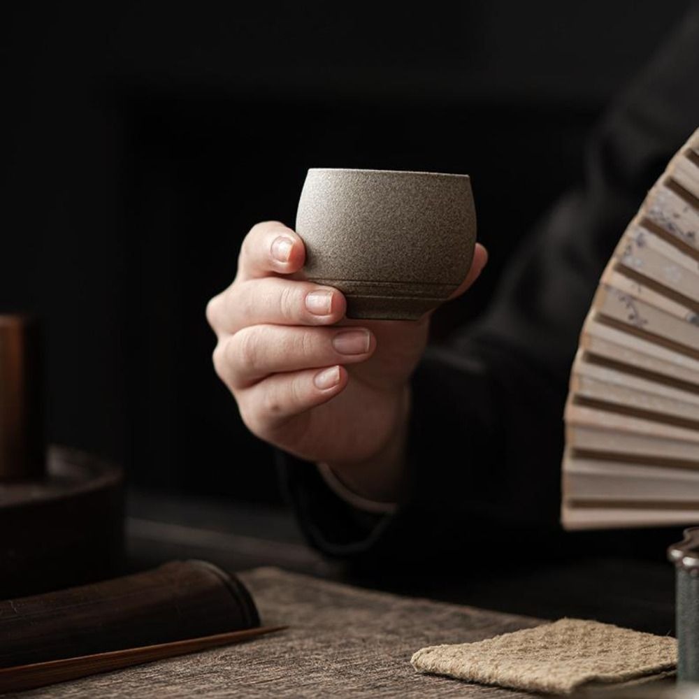 Kung Fu Tea Set Japanese Stone - đánh giá và giá Handmade Ceramic Mug