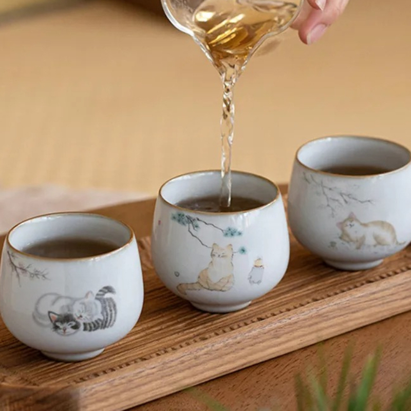 1 Pc Chinese Tradition Ru Kiln - đánh giá và giá Handmade Ceramic Mug