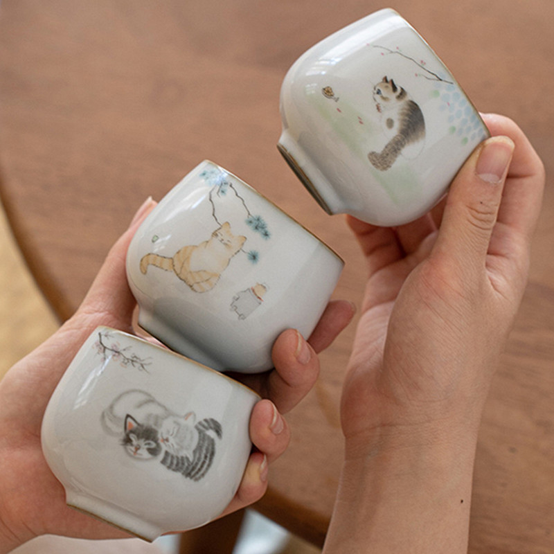 1 Pc Chinese Tradition Ru Kiln - đánh giá và giá Handmade Ceramic Mug