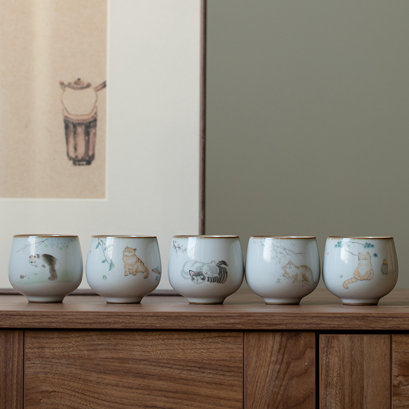 1 Pc Chinese Tradition Ru Kiln - đánh giá và giá Handmade Ceramic Mug