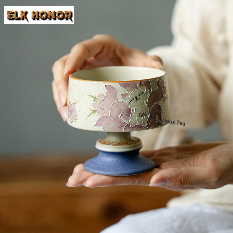 210ml Hand-painted Nine-tailed - đánh giá và giá Handmade Ceramic Mug