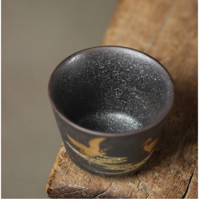 100ML Japanese Crane Tea Cup H - đánh giá và giá Handmade Ceramic Mug