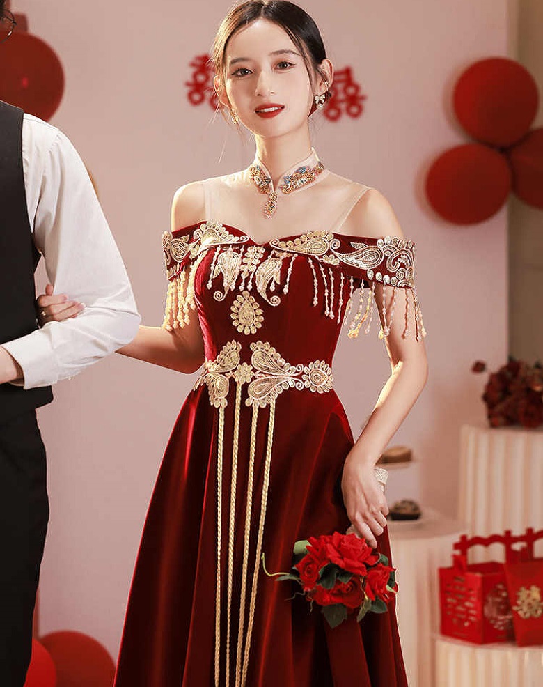 Chinese Style Toast Dress Brid - đánh giá và giá Luxury Lifestyle Girl
