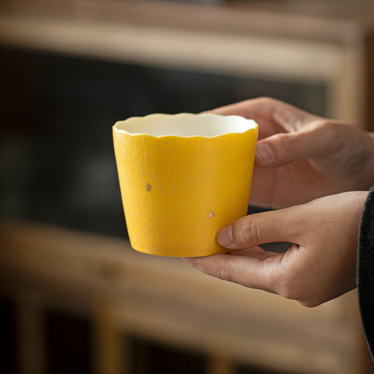 Handmade Lemon Yellow Gold Spe - đánh giá và giá Handmade Ceramic Mug