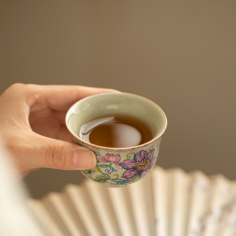 70ml Chinese Enamel Colored Pa - đánh giá và giá Handmade Ceramic Mug