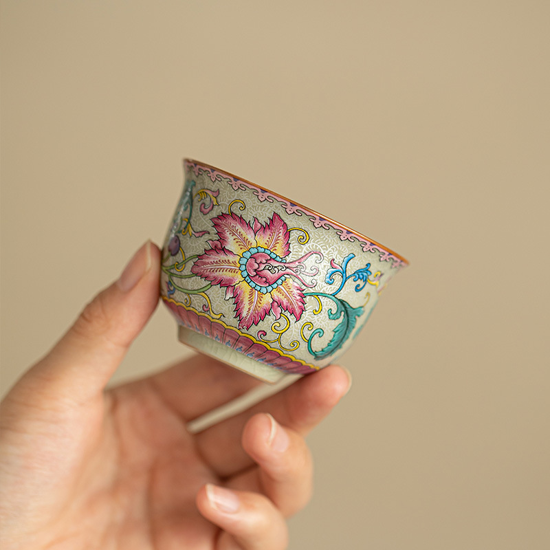 70ml Chinese Enamel Colored Pa - đánh giá và giá Handmade Ceramic Mug