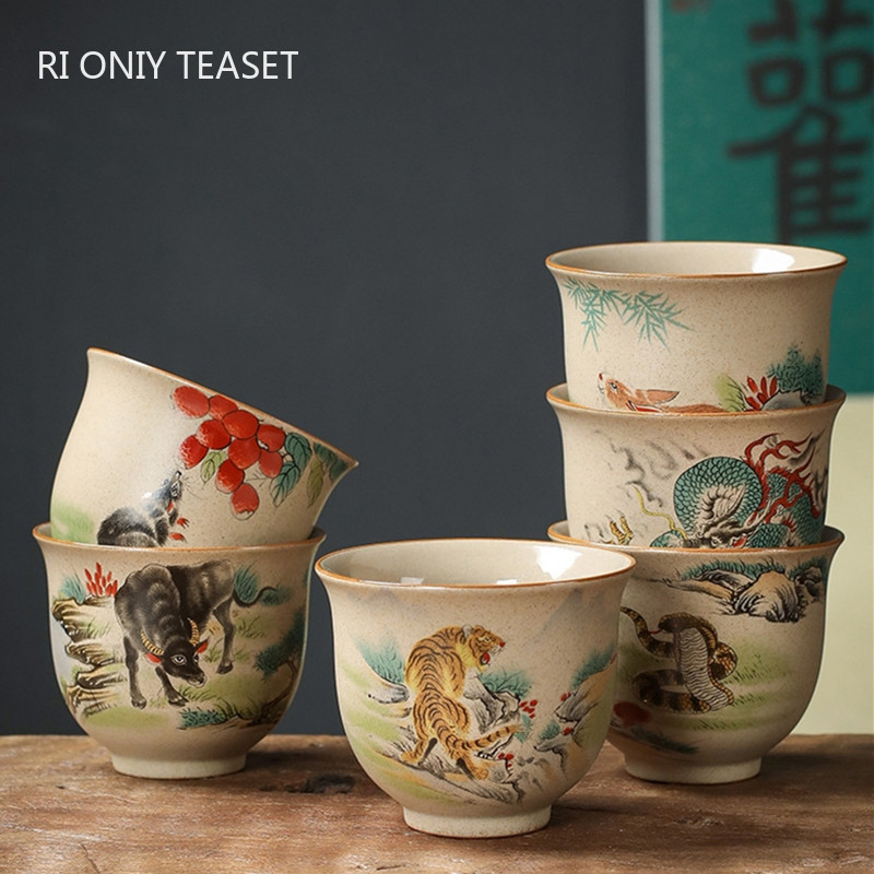 1 Pc Chinese Zodiac Ceramic Te - đánh giá và giá Handmade Ceramic Mug